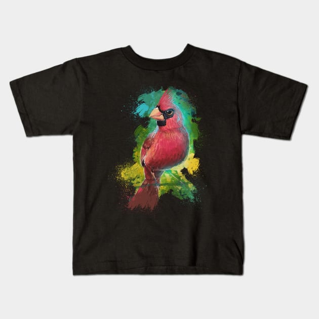 Ravishing Red Cardinal Kids T-Shirt by Hutchew